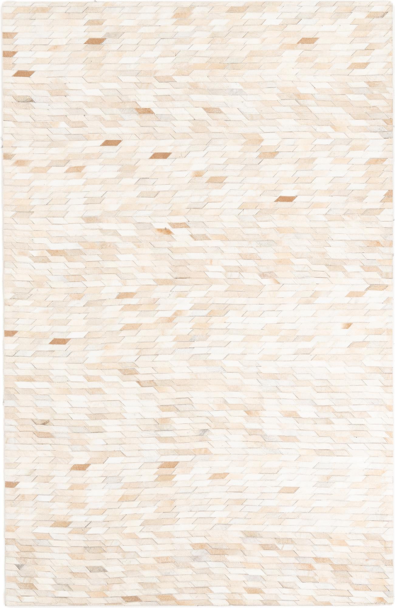 5' 2 x 8' Cowhide Leather Rug