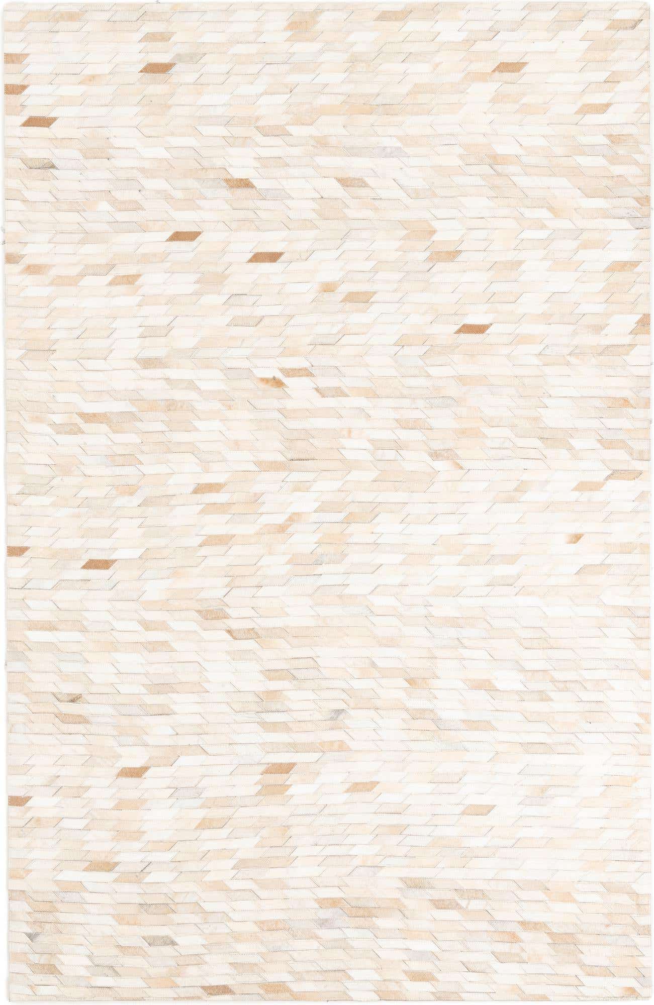 5' 2 x 8' Cowhide Leather Rug