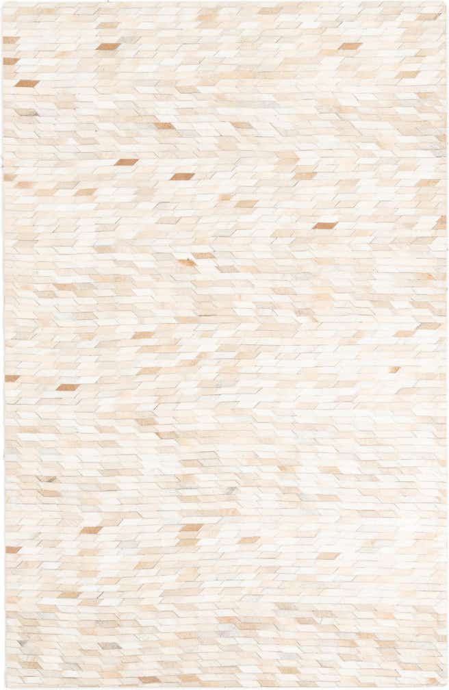 5' 2 x 8' Cowhide Leather Rug