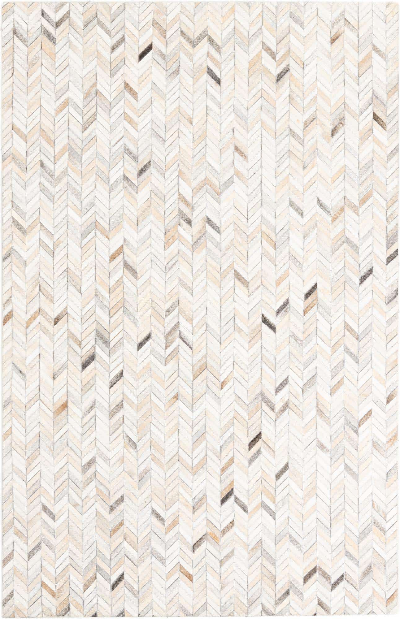 5' x 7' 9 Cowhide Leather Rug