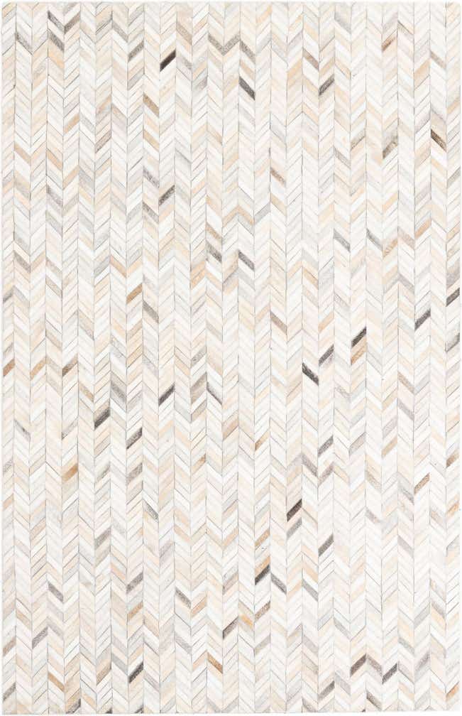 5' x 7' 9 Cowhide Leather Rug