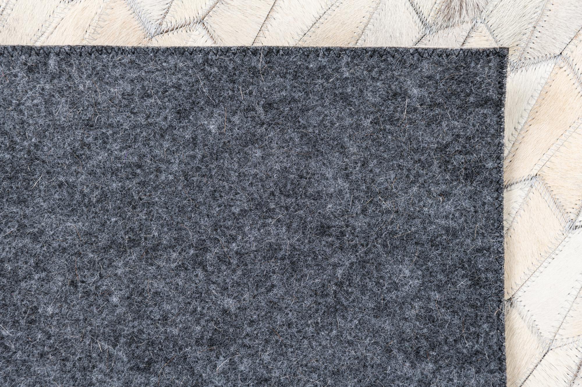 5' 1 x 8' 3 Cowhide Leather Rug