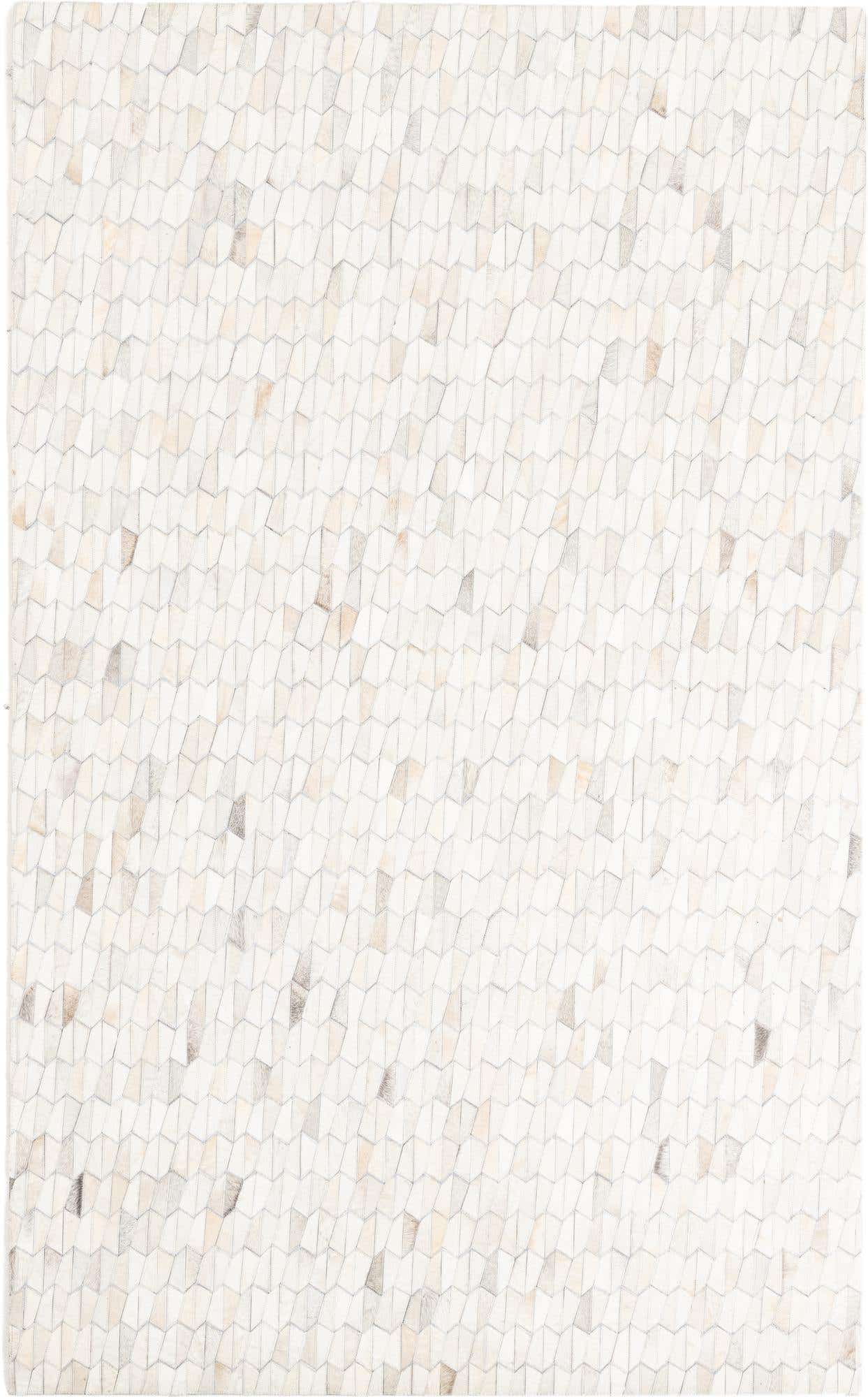 5' 1 x 8' 3 Cowhide Leather Rug