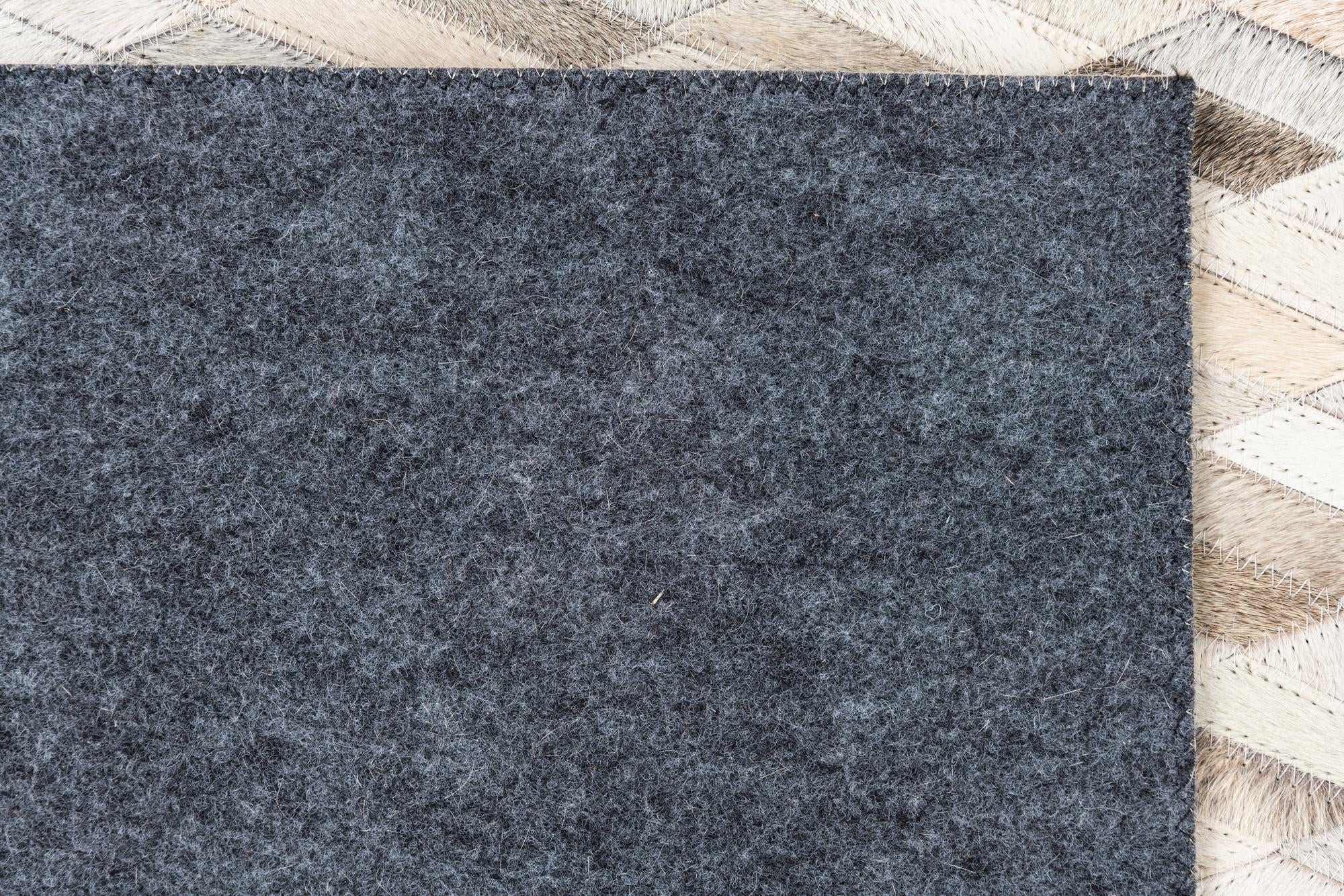 5' x 7' 10 Cowhide Leather Rug