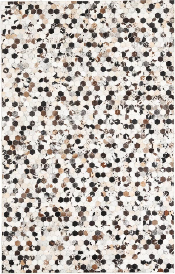 Detail image of 5' 1 x 8' Cowhide Leather Rug
