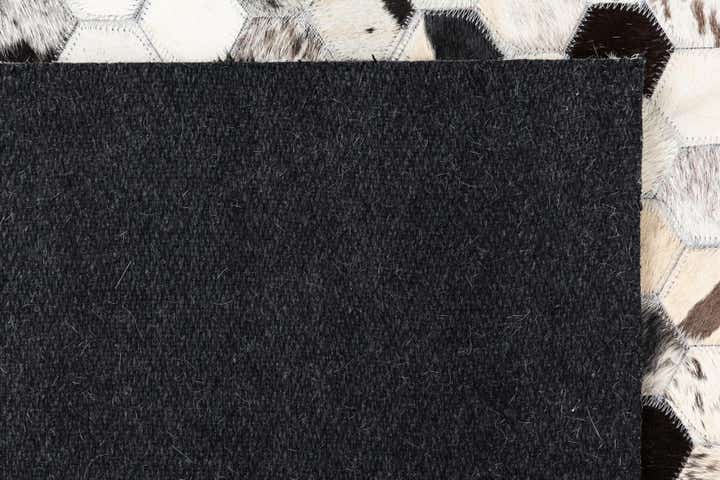 5' 1 x 8' 1 Cowhide Leather Rug
