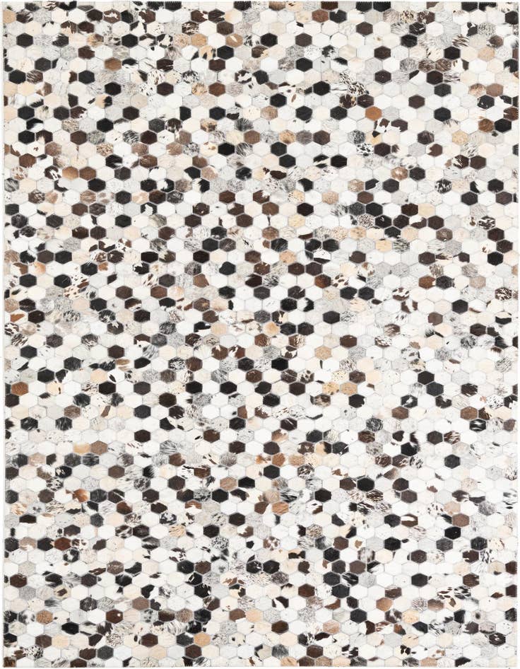 Detail image of 5' 1 x 8' 1 Cowhide Leather Rug