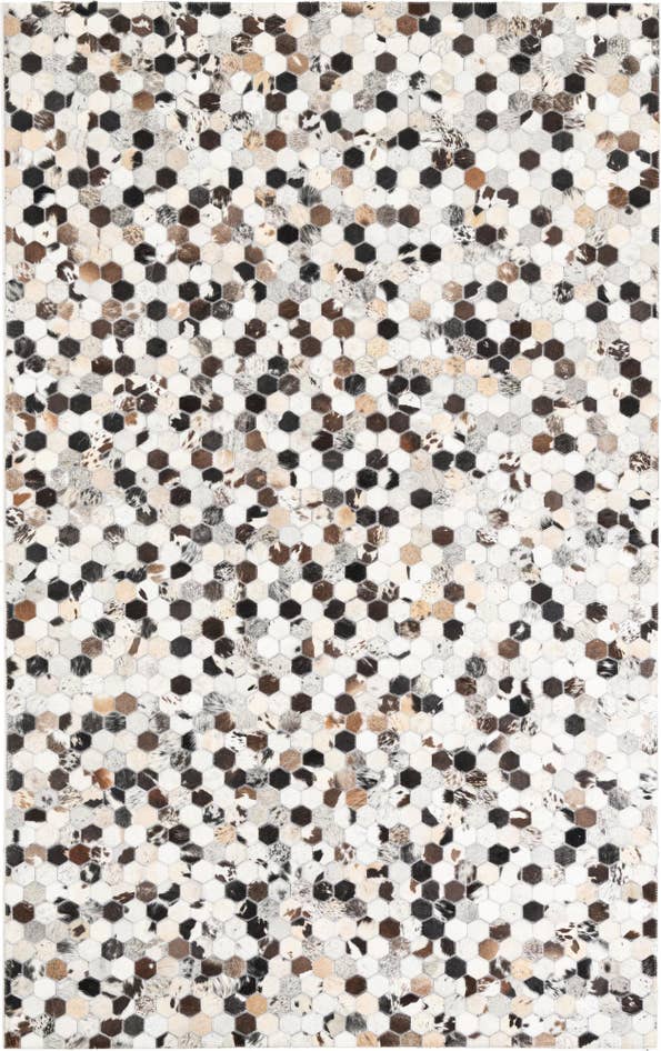 Detail image of 5' 1 x 8' 1 Cowhide Leather Rug