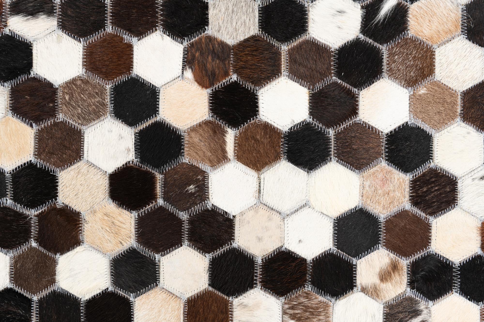 5' 2 x 7' 9 Cowhide Leather Rug