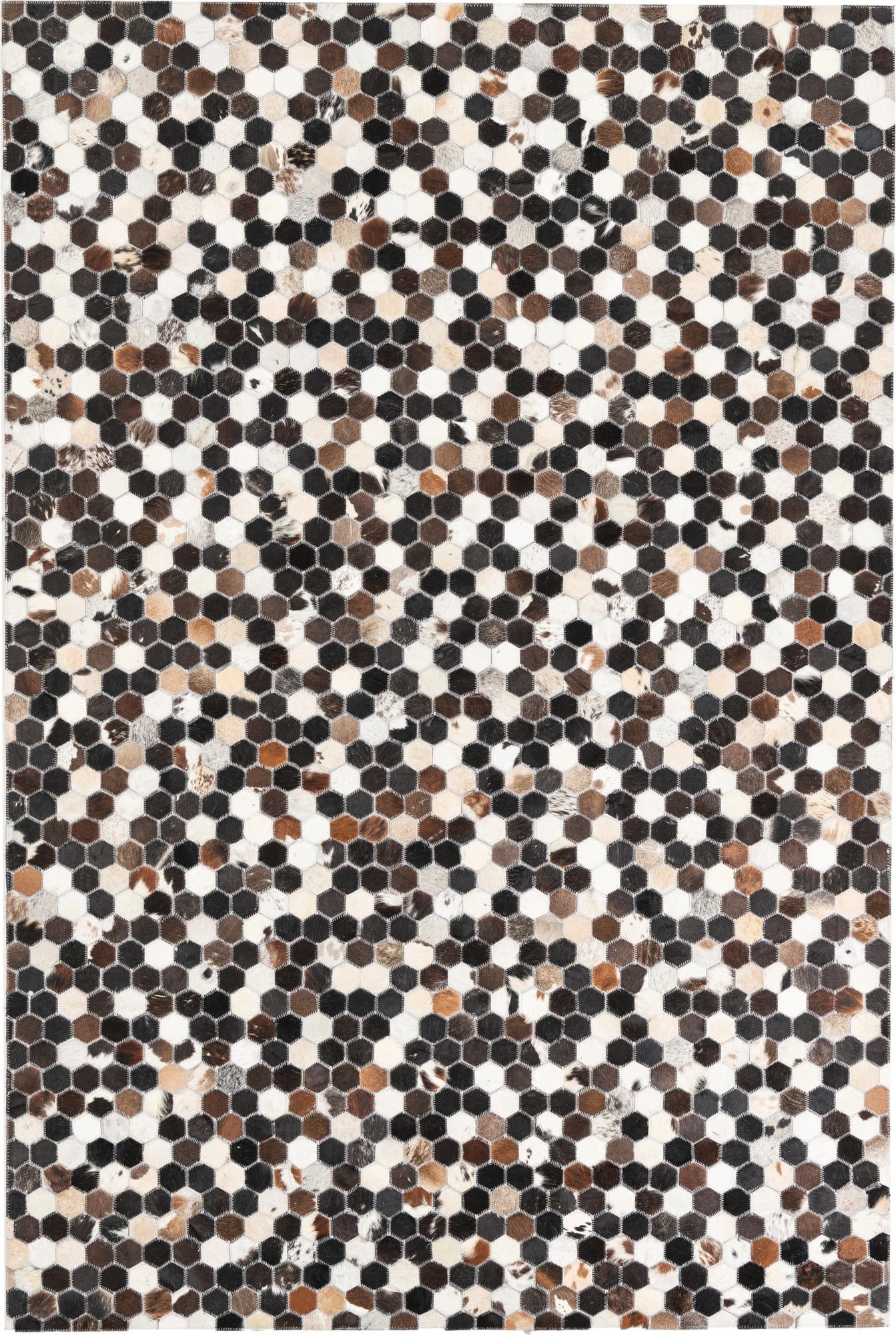 5' 2 x 7' 9 Cowhide Leather Rug