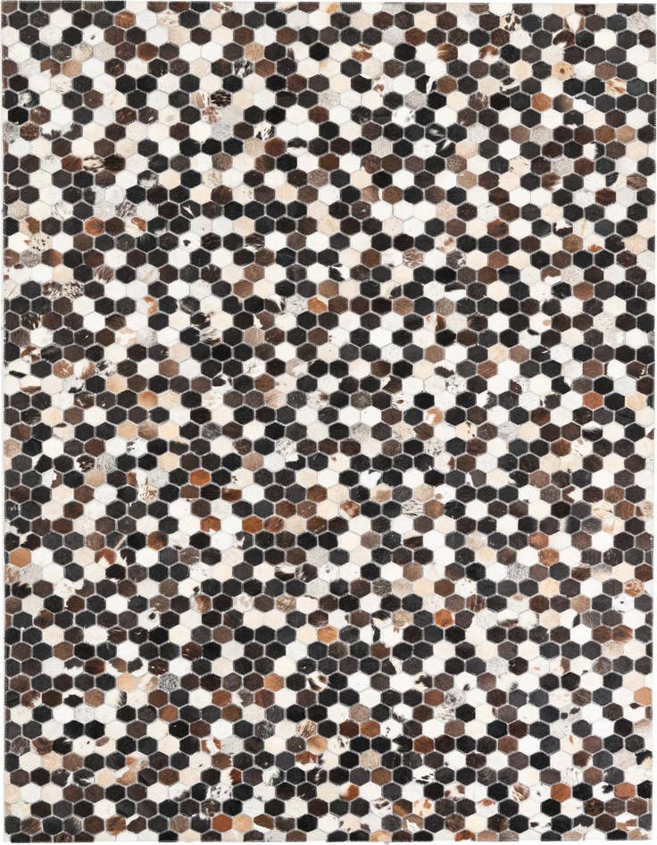 Detail image of 5' 2 x 7' 9 Cowhide Leather Rug