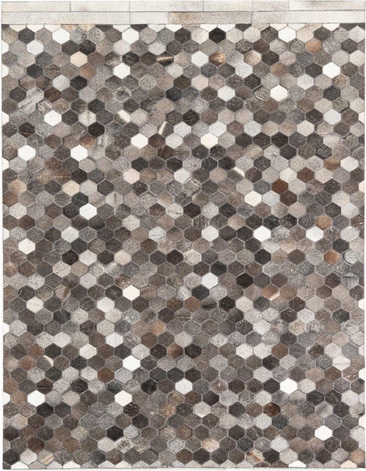 Detail image of 5' 1 x 8' 1 Cowhide Leather Rug