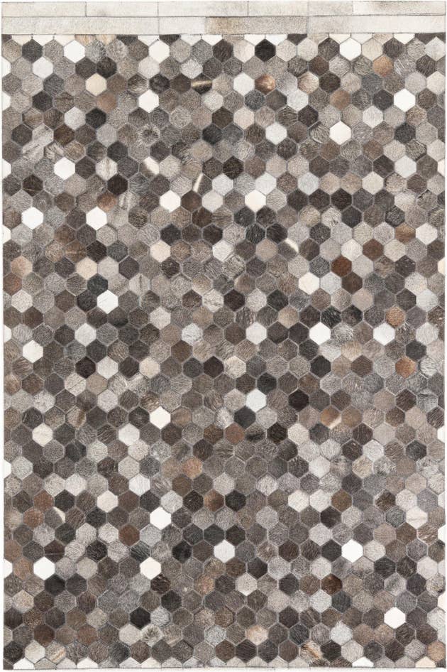 Detail image of 5' 1 x 8' 1 Cowhide Leather Rug