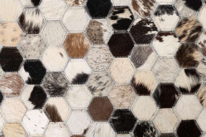 5' x 8' Cowhide Leather Rug
