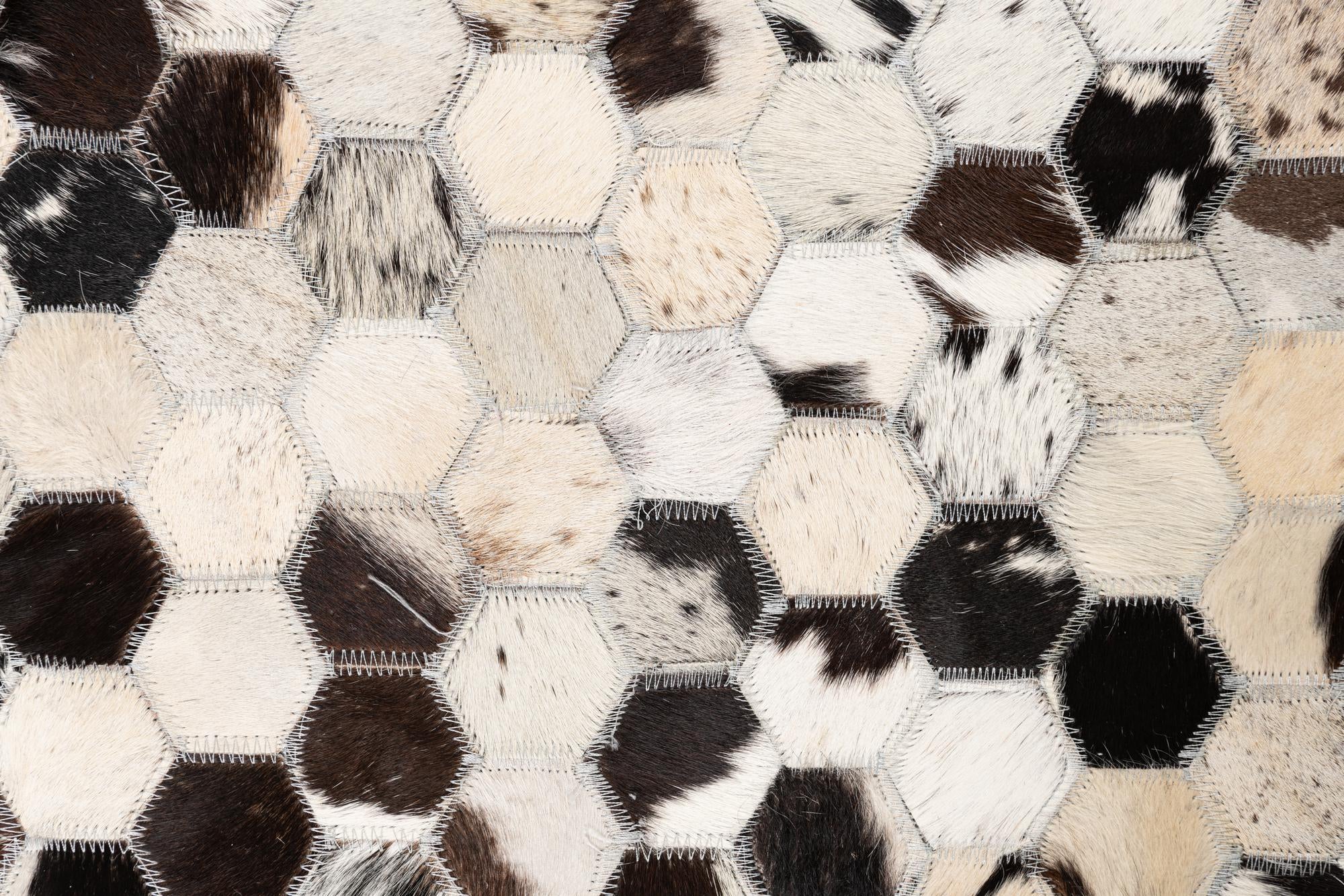 5' x 8' Cowhide Leather Rug
