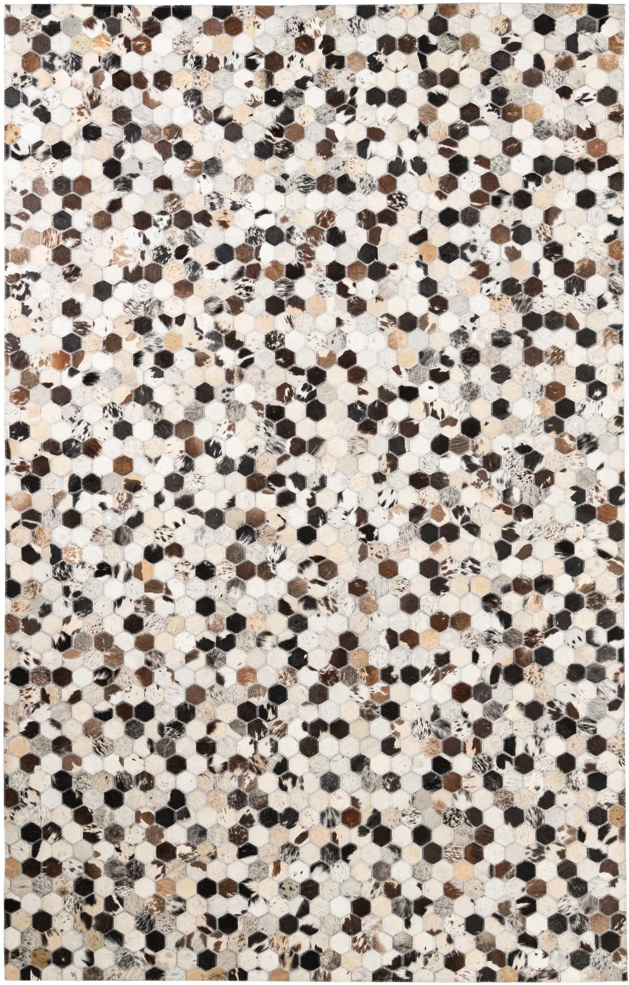 5' x 8' Cowhide Leather Rug