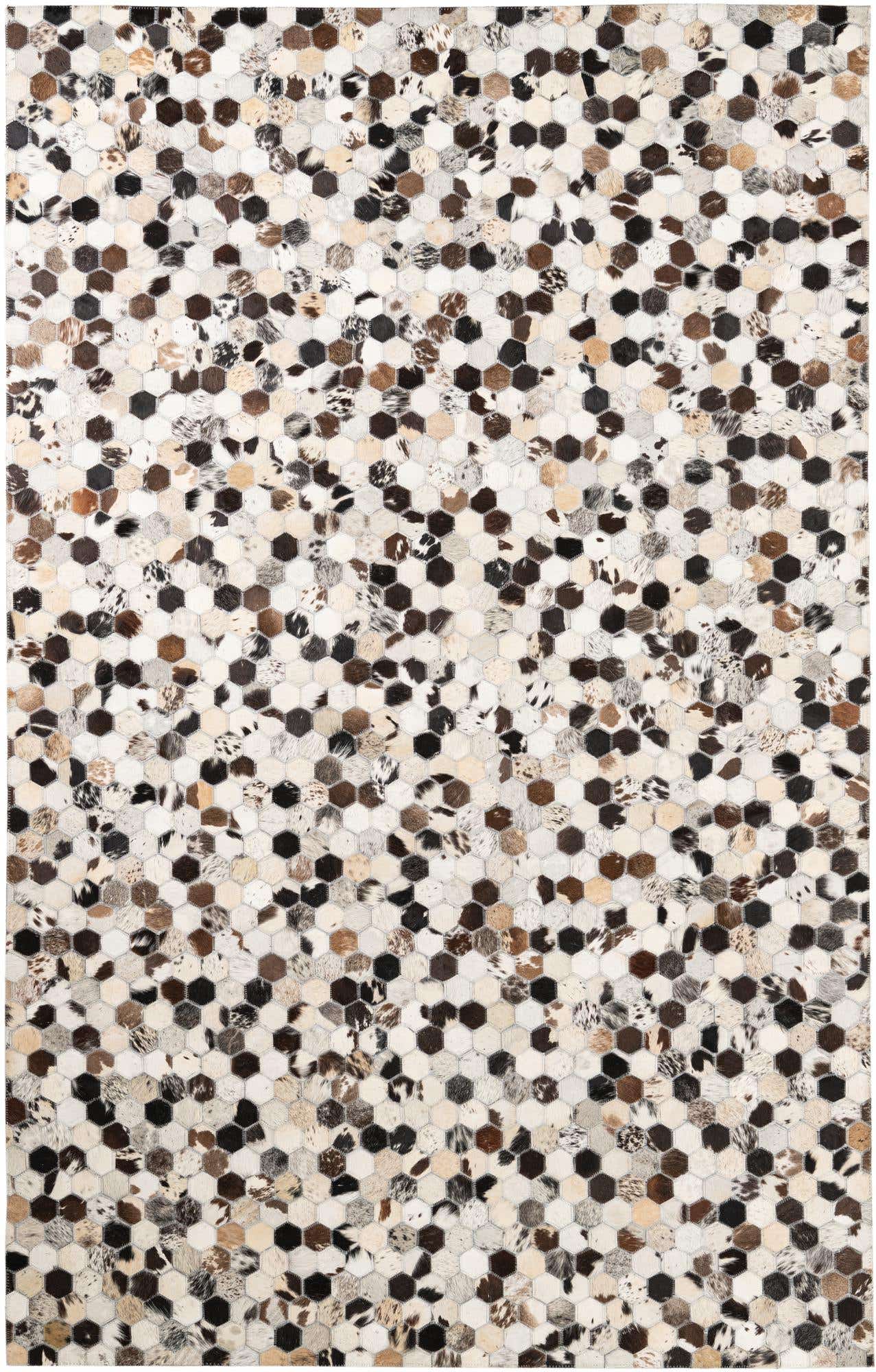 5' x 8' Cowhide Leather Rug