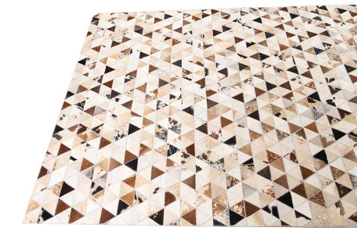 Detail image of 4' 10 x 7' 10 Cowhide Leather Rug