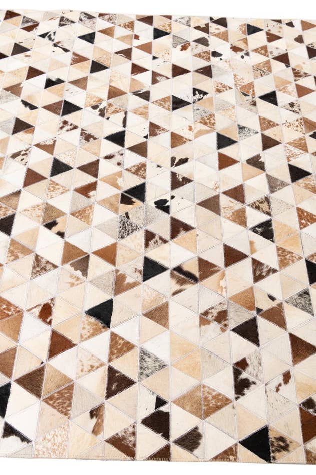 Detail image of 4' 10 x 7' 10 Cowhide Leather Rug