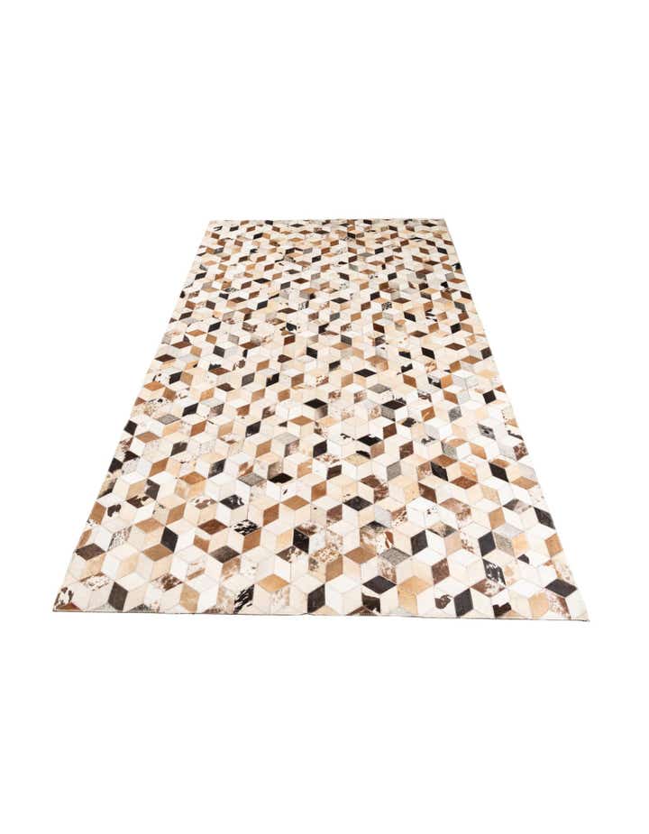 5' x 7' 10 Cowhide Leather Rug