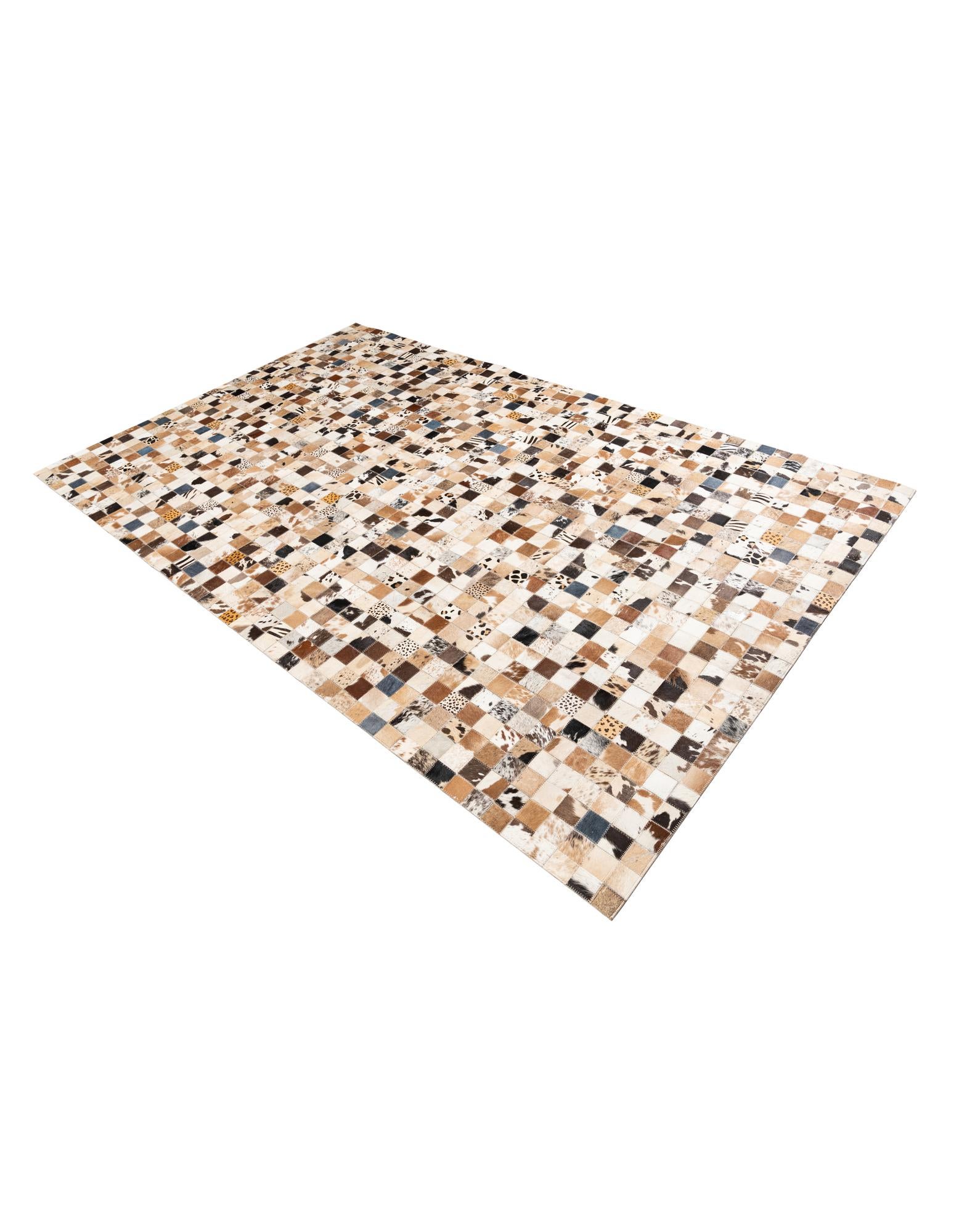 5' x 7' 10 Cowhide Leather Rug