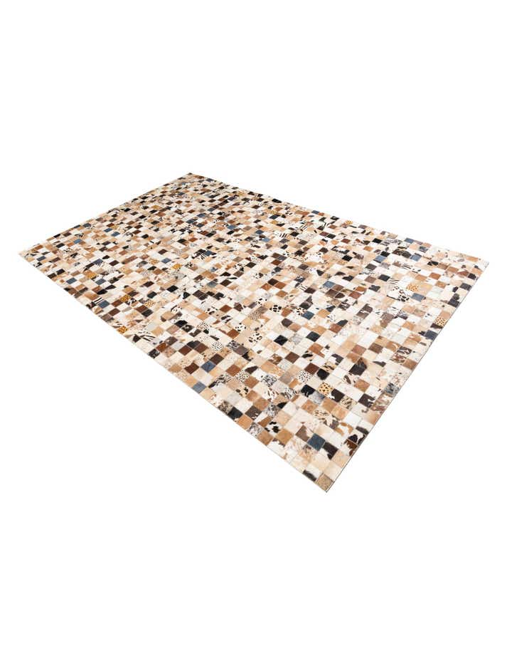 5' x 7' 10 Cowhide Leather Rug