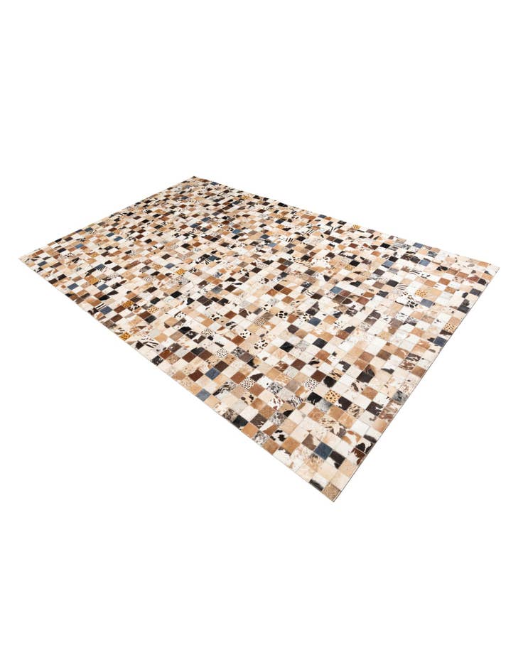 Detail image of 5' x 7' 10 Cowhide Leather Rug