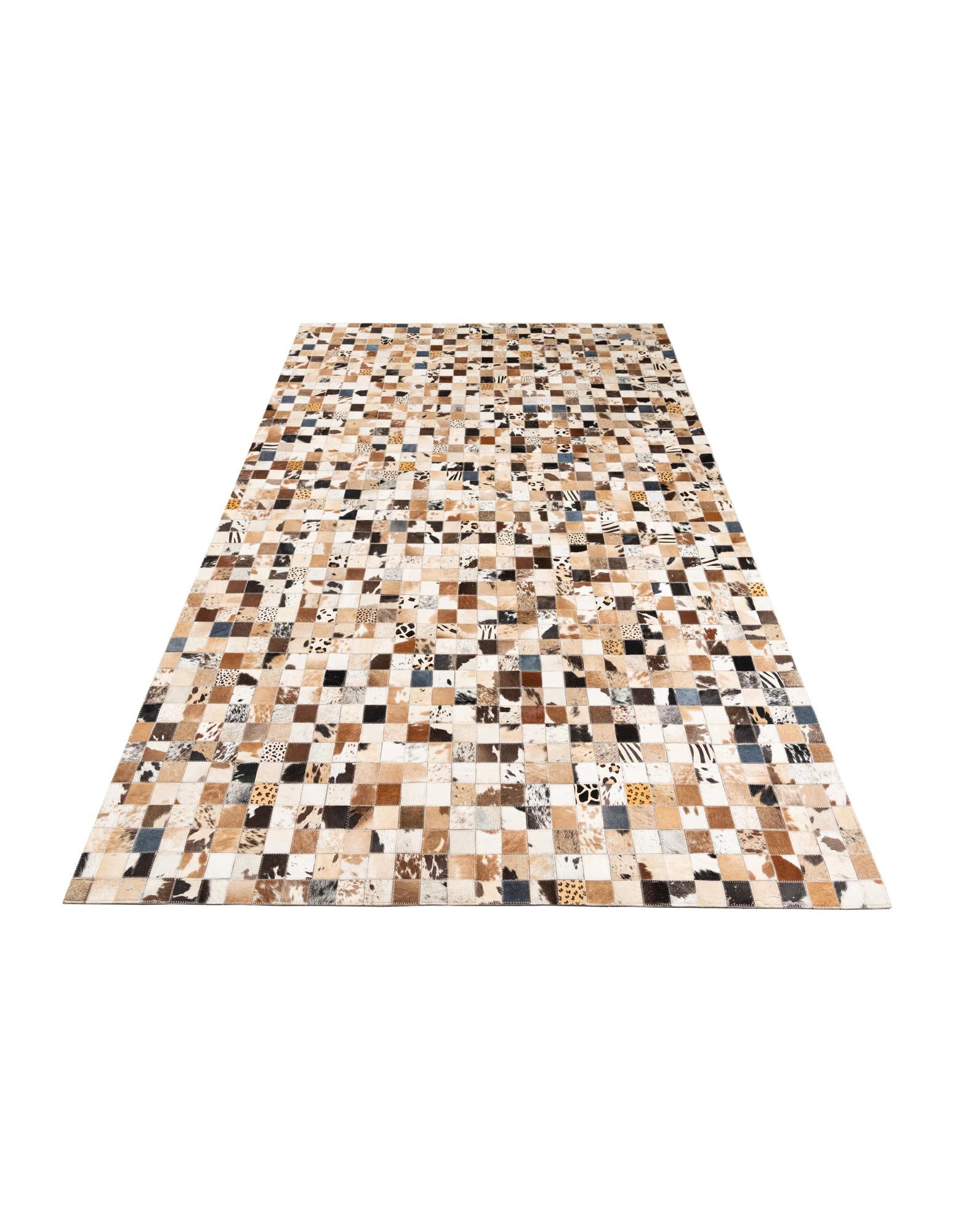 5' x 7' 10 Cowhide Leather Rug