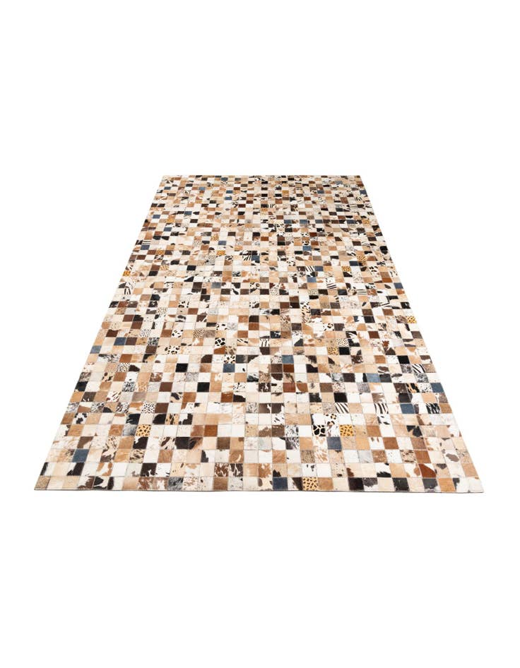 Detail image of 5' x 7' 10 Cowhide Leather Rug