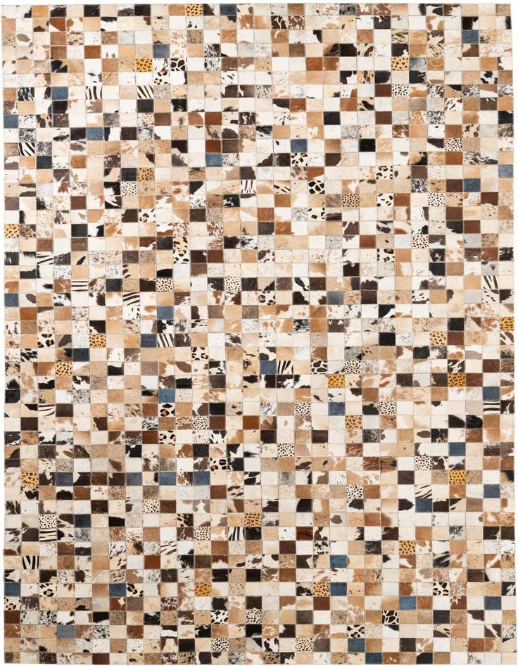 Detail image of 5' x 7' 10 Cowhide Leather Rug