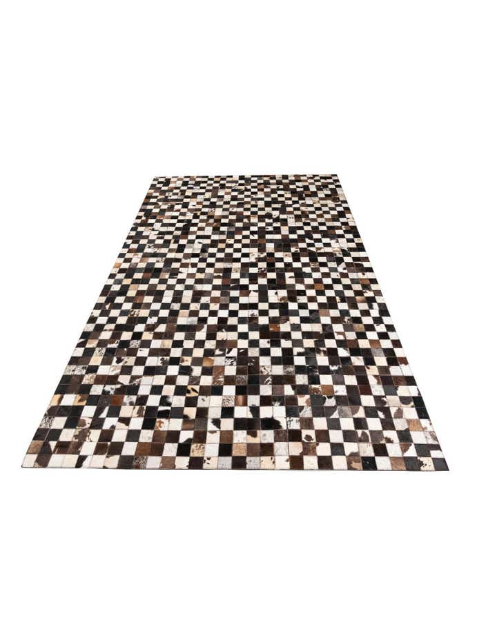 5' 1 x 8' 2 Cowhide Leather Rug