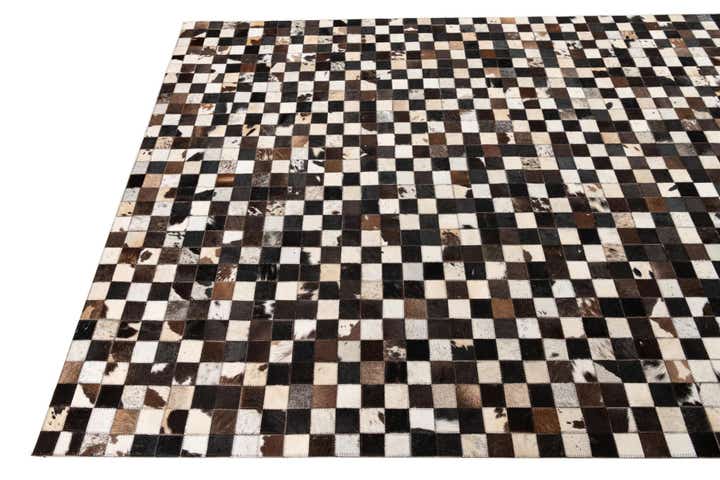 5' 1 x 8' 2 Cowhide Leather Rug