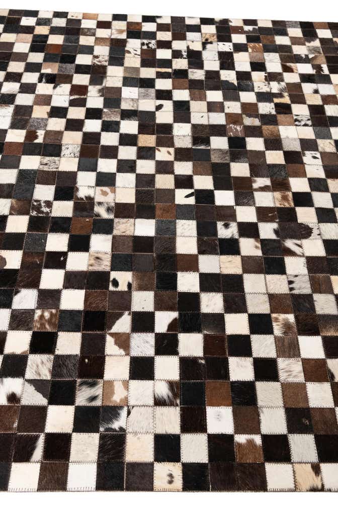 5' 1 x 8' 2 Cowhide Leather Rug