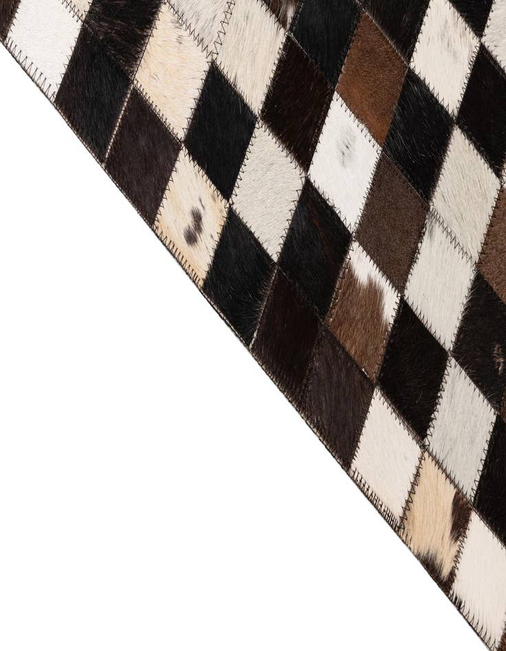 Detail image of 5' 1 x 8' 2 Cowhide Leather Rug
