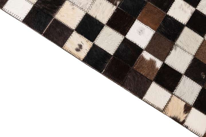 5' 1 x 8' 2 Cowhide Leather Rug