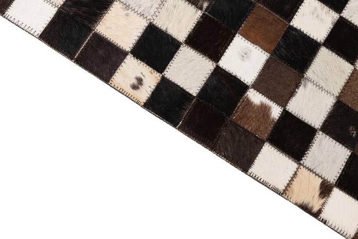 Detail image of 5' 1 x 8' 2 Cowhide Leather Rug
