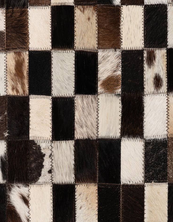 Detail image of 5' 1 x 8' 2 Cowhide Leather Rug