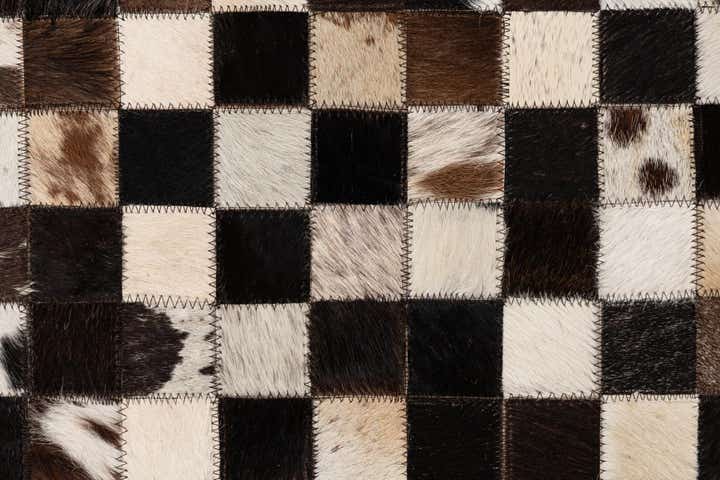 5' 1 x 8' 2 Cowhide Leather Rug