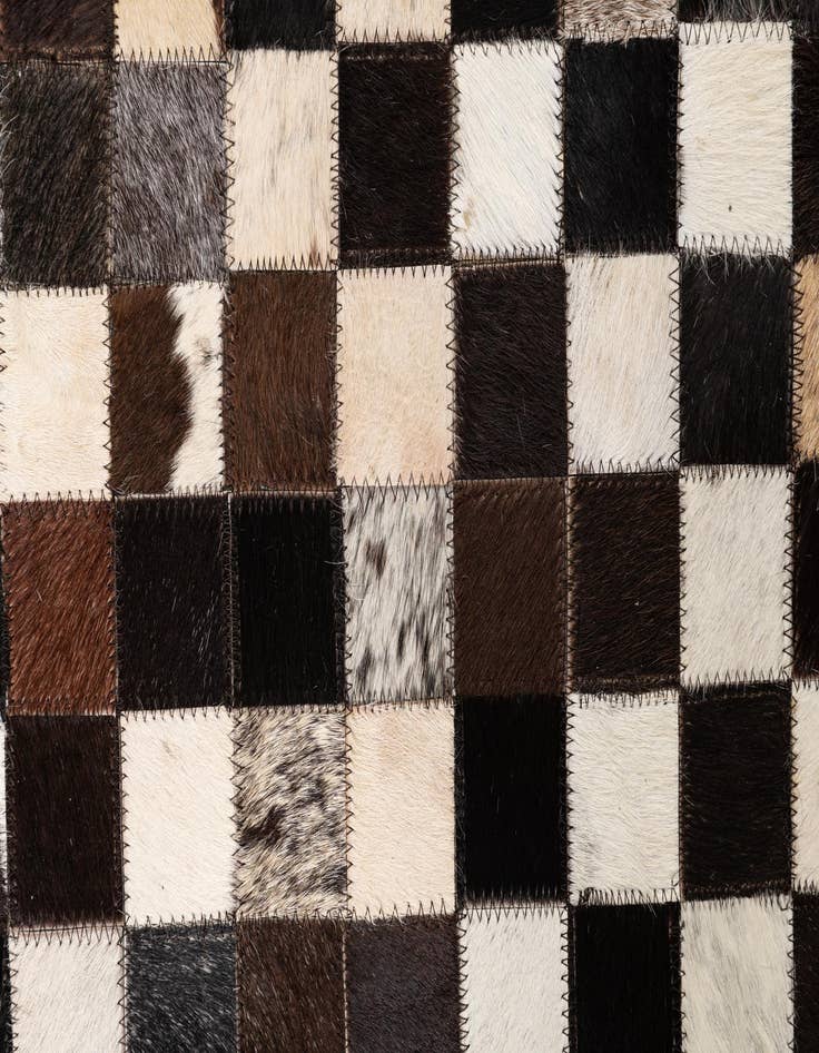 Detail image of 5' 1 x 8' 2 Cowhide Leather Rug