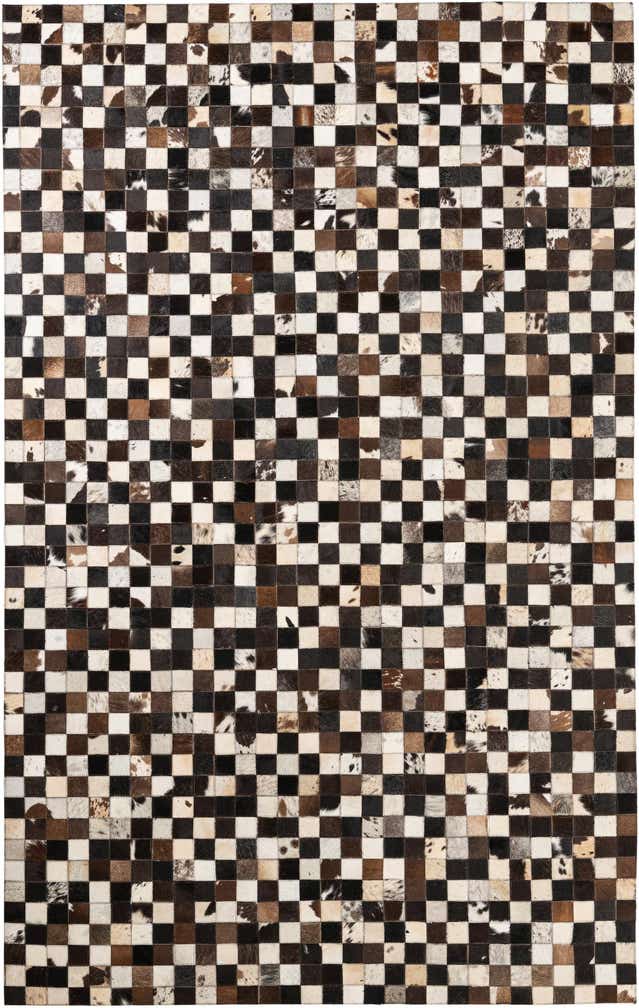 5' 1 x 8' 2 Cowhide Leather Rug