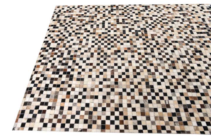 5' x 7' 10 Cowhide Leather Rug