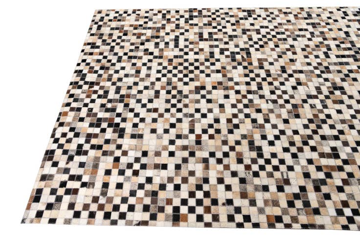 Detail image of 5' x 7' 10 Cowhide Leather Rug
