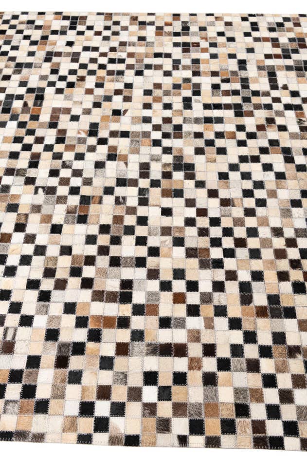Detail image of 5' x 7' 10 Cowhide Leather Rug
