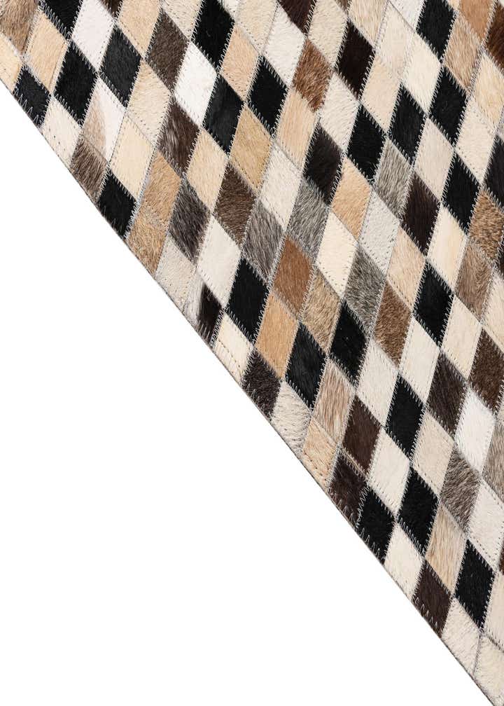 5' x 7' 10 Cowhide Leather Rug