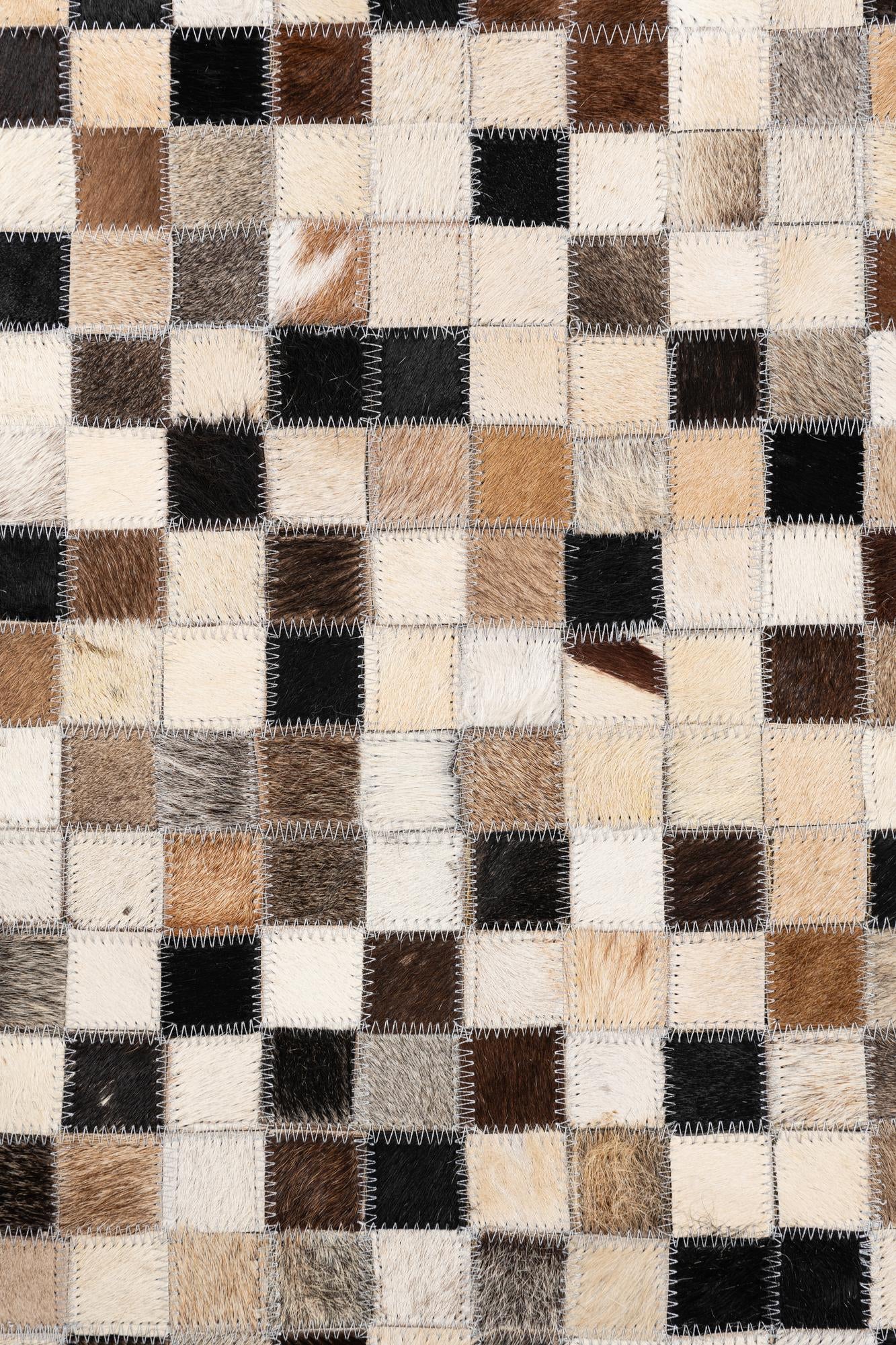 5' x 7' 10 Cowhide Leather Rug