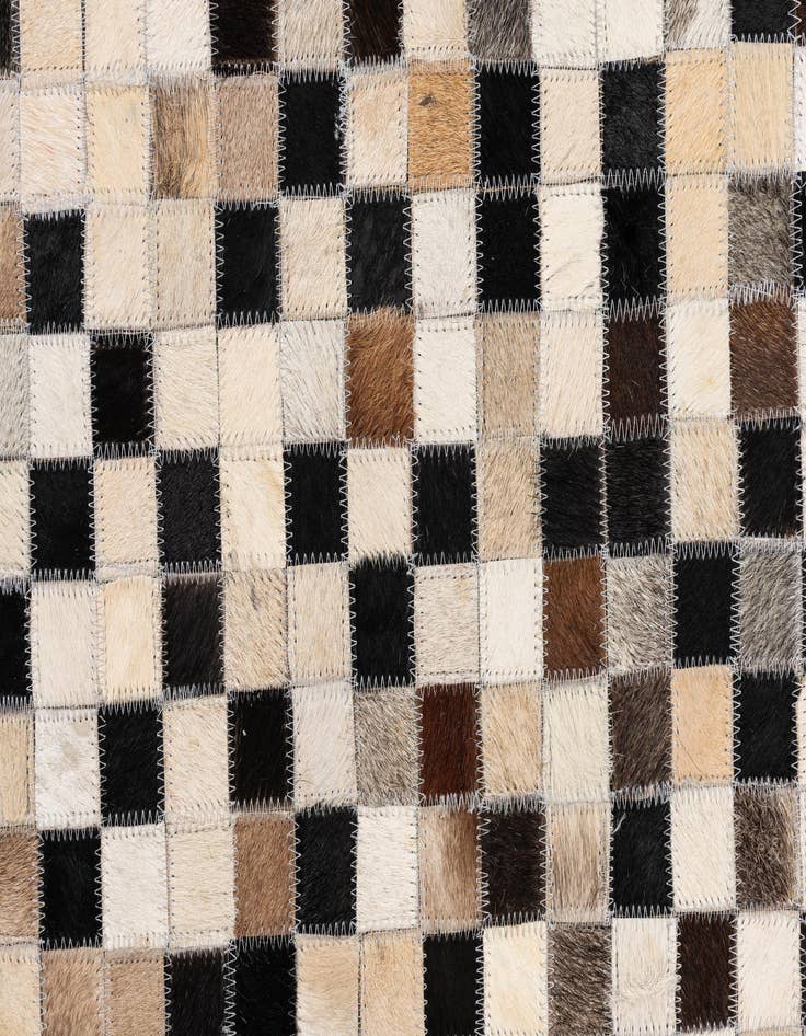 Detail image of 5' x 7' 10 Cowhide Leather Rug