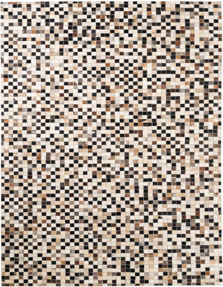 Detail image of 5' x 7' 10 Cowhide Leather Rug