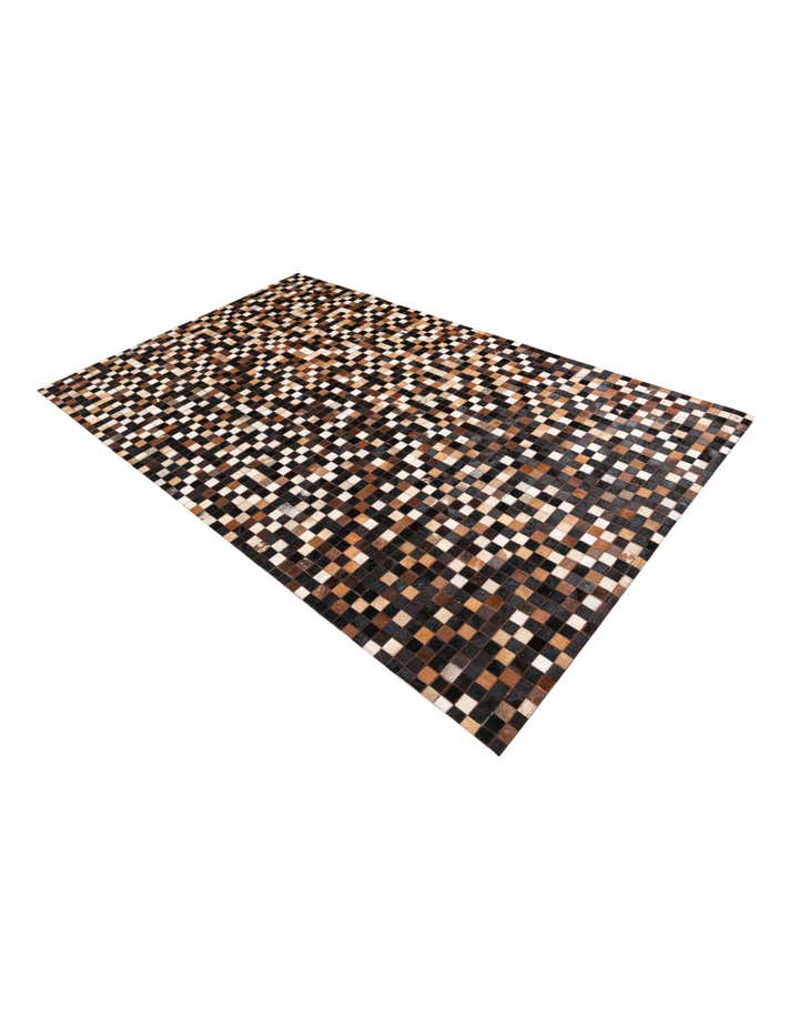5' x 8' 1 Cowhide Leather Rug