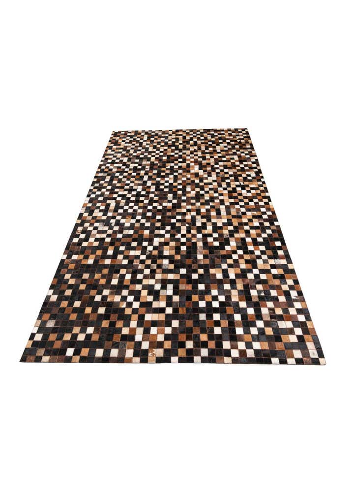 5' x 8' 1 Cowhide Leather Rug