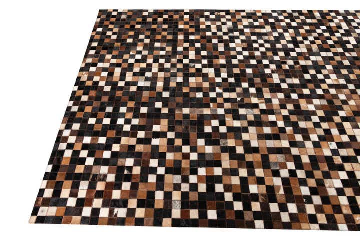 5' x 8' 1 Cowhide Leather Rug